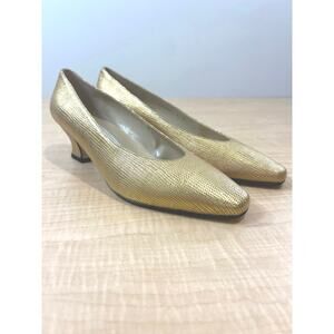 Vintage Proxy Heels Made in Spain Womans Size 7 Gold